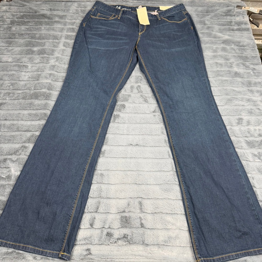 Ann Taylor Loft Curvy Bootcut Jeans Dark Wash Denim Size 14/32 87913514